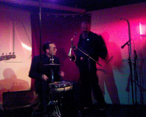 Jules Deelder and the saxophone player