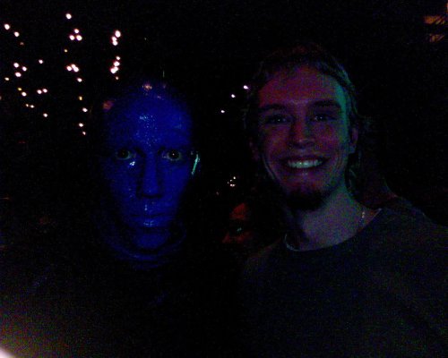Me and one of those awesome Blue Men